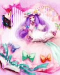 book crescent crescent_moon long_hair patchouli_knowledge purple_eyes purple_hair solo takahashi_(te6-6ba) touhou violet_eyes 