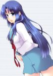  blue_eyes blue_hair inui_nagi long_hair open_mouth school_uniform simple_background suzumiya_haruhi_no_yuuutsu 