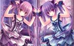  :o animal_ears blush cat_ears dress highres lolita_fashion long_hair multiple_girls open_mouth purple_hair smile symmetry tinker_bell twintails very_long_hair wallpaper wrist_cuffs 