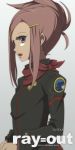  eureka_7 eureka_seven eureka_seven_(series) hajime_(hajime-ill-1st) long_hair military military_uniform pink_hair ponytail purple_eyes scarf uniform violet_eyes 