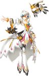  armor armored_dress crossed_legs_(standing) detached_sleeves elsword eve_(elsword) flat_chest official_art ress short_hair silver_hair tiara transparent_background white_background white_eyes yellow_eyes 