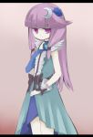 blue_rose choker cosplay crescent crescent_moon cure_moonlight cure_moonlight_(cosplay) elbow_gloves flower gloves hair_flower hair_ornament heartcatch_precure! hyara look-alike magical_girl patchouli_knowledge precure purple_eyes purple_hair rose short_hair solo touhou violet_eyes 