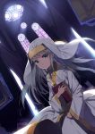  church dutch_angle habit index long_hair multicolored_eyes robe safety_pin sasamori_tomoe silver_hair stained_glass to_aru_majutsu_no_index 