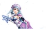  elbow_gloves gloves hairband head_wings highres long_hair melia silver_hair simosi staff wallpaper xenoblade 