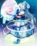  aqua_hair dog fingerless_gloves gloves head_mounted_display highres long_hair pixiv pixiv-tan rezi solo 