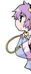  blush hairband heart kari_(karinimooreha) komeiji_satori peeking_out profile purple_hair solo touhou 