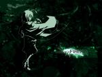  cape from_behind green highres monochrome red_(artist) touhou wallpaper wriggle_nightbug 