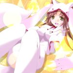  infinite_stratos kyubey kyubey_(cosplay) mahou_shoujo_madoka_magica muraya nohotoke_honne season_connection solo yellow_eyes 