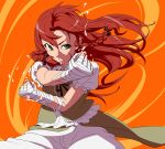  anime_coloring bandages braid clenched_hands ex-meiling fist green_eyes guntank_(artist) hong_meiling long_hair no_hat no_headwear pants red_hair scar solo touhou twin_braids 