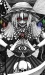  azelye eyes flandre_scarlet hane_(azelye) highres red_eyes skull solo spot_color touhou traditional_media 