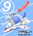  ? airplane blue_impulse_(team) cellphone_strap cirno japan_air_self-defense_force jet kawasaki_t-4 keychain military petag2 tag touhou translated ⑨ 