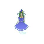  bow closed_eyes ghost ghost_tail green_hair hat long_hair mima rodney simple_background solo touhou wizard_hat 