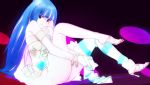  bad_id blue_eyes blue_hair high_heels legs long_hair panty_&amp;_stocking_with_garterbelt reshiru shoes sitting smile solo stocking_(character) stocking_(psg) thighhighs thighhighs_pull toeless_socks 