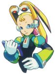  blue_eyes flat_chest official_art palette_(rockman) palette_(rockman_x) rockman rockman_x solo yoshikawa_tatsuya 