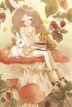  bunny bunny_ears dress flower food fruit original rabbit rabbit_ears shindog solo thigh-highs thighhighs 