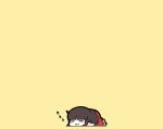  :3 black_hair blush chibi houraisan_kaguya lying on_stomach simple_background sleeping solo touhou ume_(noraneko) 
