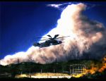  clouds commentary foxhound helicopter highres military onibi_(foxhound4185) original power_lines scenery sky 