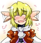  blonde_hair blush mizuhashi_parsee pointy_ears touhou wavy_mouth yuuki_shishin 