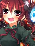  animal_ears braid cat_ears cat_tail extra_ears fang kaenbyou_rin mia526 minamiya_mia multiple_tails red_eyes red_hair redhead solo tail touhou twin_braids twintails 