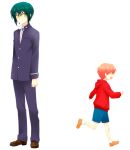  angel_beats! bad_id green_hair highres kawaji multiple_boys naoi_ayato red_hair redhead school_uniform short_hair yellow_eyes 