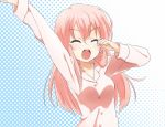  closed_eyes long_hair megurine_luka open_mouth pajamas pink_hair shuuhei_(artist) solo stretch vocaloid yawning 