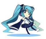  chibi detached_sleeves face hatsune_miku lastswallow long_hair necktie sleeves_past_wrists twintails very_long_hair vocaloid 