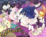  animal_ears blair blue_eyes blush cat cat_ears child closed_eyes dress excalibur_(soul_eater) fetal_position lying makenshi_chrona pillow pink_hair pumpkin ragnarok_(demon_sword) sakurazawa_izumi sleeping sleepy soul_eater stuffed_animal stuffed_toy 