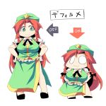  :3 braid chibi dual_persona hat hong_meiling long_hair o_o redhead smile touhou twin_braids ushi 