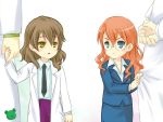  brown_hair glasses heaven_canceller holding_hands kihara_gensei kiyama_harumi labcoat long_hair orange_hair piku telestina_kihara_lifeline to_aru_kagaku_no_railgun to_aru_majutsu_no_index yellow_eyes young 