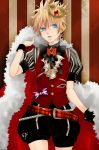  blonde_hair blue_eyes cape crown formal frills hakuseki kagamine_len male solo vocaloid 