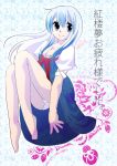  blue_hair kamishirasawa_keine kazuha kazuha_(pinktips.info) legs long_hair no_hat no_headwear panties solo touhou underwear 