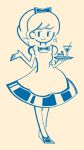  ekia_tomomaya monochrome original solo uniform waitress yamamoto_akie 
