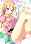  casual computer doll kousaka_kirino laptop long_hair nomura_teruya orange_hair ore_no_imouto_ga_konna_ni_kawaii_wake_ga_nai shorts stuffed_toy 