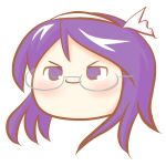  asakura_rikako glasses purple_hair touhou violet_eyes yukkuri_shiteitte_ne 