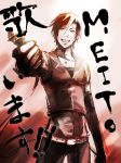  genderswap genmai male meiko meito red smile solo translated translation_request vocaloid 