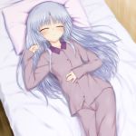  blue_hair blush closed_eyes kanna_asuke long_hair pajamas sleeping tachibana_kanade 