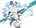  hatsune_miku hatsune_miku_(append) miku_append natsuki_yuu thigh-highs twintails vocaloid vocaloid_append white 
