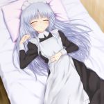  blue_hair blush closed_eyes kanna_asuke long_hair maid sleeping tachibana_kanade 