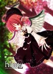  animal_ears bad_id clear_moon dress dutch_angle earrings fingernails hat jewelry long_fingernails mystia_lorelei pink_hair red_eyes red_hair solo touhou wings 