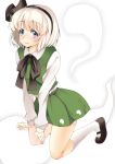  blue_eyes bob_cut hairband konpaku_youmu konpaku_youmu_(ghost) mary_janes myon shie shoes silver_hair solo touhou white_hair 