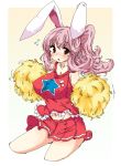  breasts cheerleader kanatsu pink_eyes pink_hair reisen_udongein_inaba touhou 