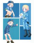  blonde_hair police police_uniform pop uniform 