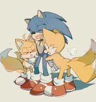  3boys absurdres animal_ears animal_nose c52278 commentary fox_boy fox_ears fox_tail furry furry_male gloves highres male_focus multiple_boys red_footwear shoes sonic_(series) sonic_the_hedgehog tail tails_(sonic) 