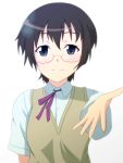  black_hair glasses kengo619 ore_no_imouto_ga_konna_ni_kawaii_wake_ga_nai school_uniform short_hair tamura_manami 