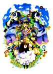  colorful flower globe hair_over_one_eye hat lamp mask musical_note sheep vocaloid wonderland_to_hitsuji_no_uta_(vocaloid) 