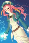  blush clock dress drop_(rune_factory) glasses hat highres okitune-sama red_hair redhead rune_factory rune_factory_frontier twintails zipper 