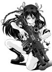  eotech gp-25 grenade_launcher gun hoshimura_makina m4_carbine rifle school_uniform serafuku shikabane_hime shirando trigger_discipline underbarrel_grenade_launcher weapon 
