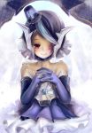  bad_id dialga dress elbow_gloves gloves hair_over_one_eye hat little_hat personification pokemon red_eyes solo 