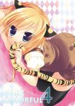  :p animal_ears blonde_hair sazaki_ichiri tail thigh-highs thighhighs tiger_ears tiger_tail tongue 