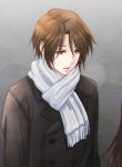  brown_eyes brown_hair coat kaja koizumi_itsuki male scarf short_hair solo suzumiya_haruhi_no_shoushitsu suzumiya_haruhi_no_yuuutsu 